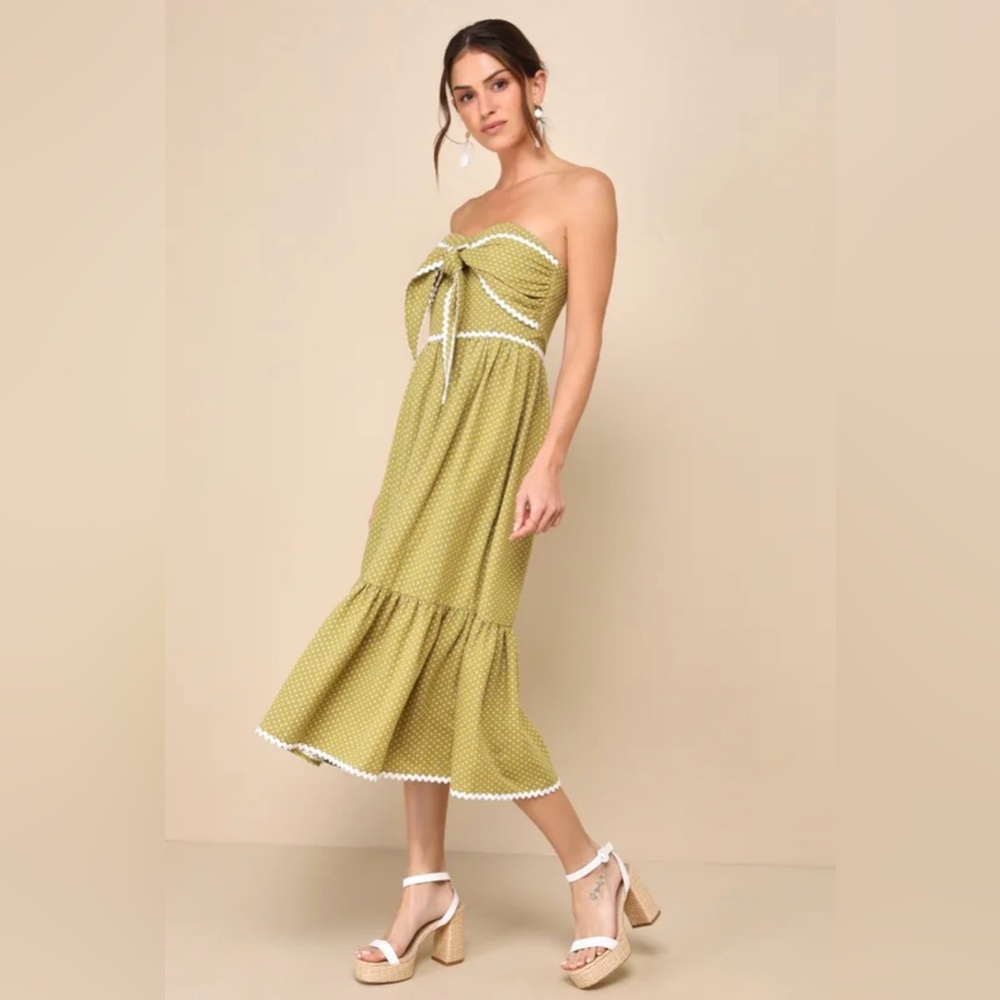 Lulus Green Midi Dress